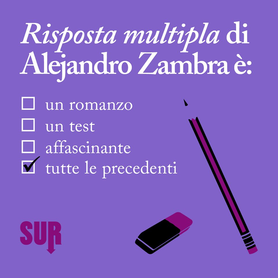 edizioniSUR's tweet photo. Grazie per aver giocato con noi, #RispostaMultipla sarà #inlibreria da giovedì prossimo :)
https://t.co/X3h4YQnxvy https://t.co/jYUVd1d7JI