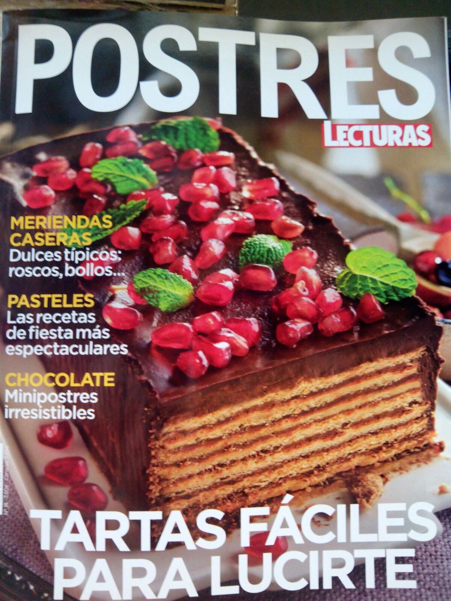 quiscocolon's tweet photo. @Lecturas  especial #postres #recetas #pasteles #chocolate  ya en tu quiosco https://t.co/3smYIrJgzR