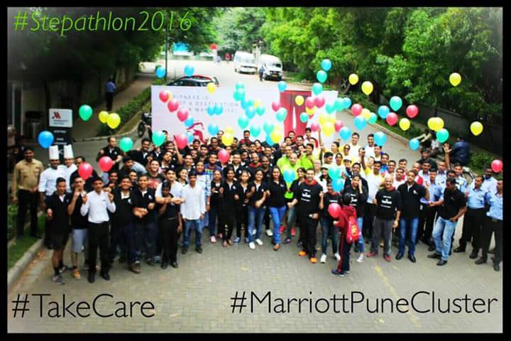 CYHinjewadi's tweet photo. Kickoff of #Stepathlon2016 at @MarriottSTEPune with a 7km walk. #Punr #CYHinjewadi #TakeCare #Stepisode6 https://t.co/jymmSzYfeH