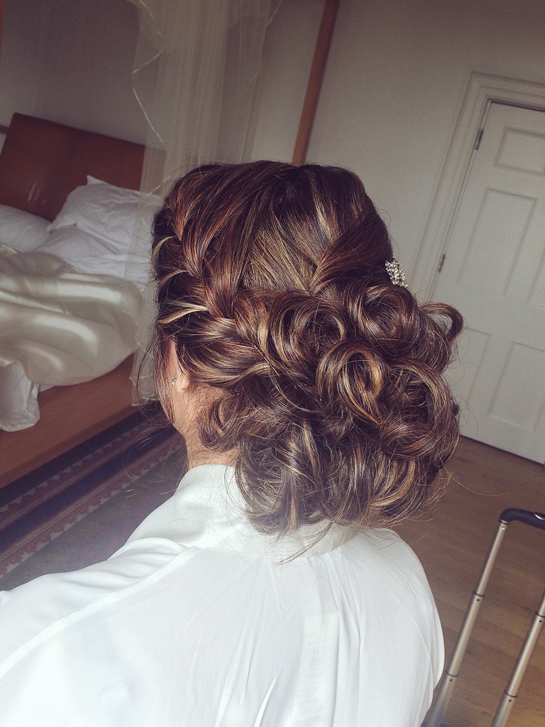 Jenny's lovely hair <a href="/cowley_manor/">Cowley Manor Experimental, Cotswolds</a> #weddings #hairstylist