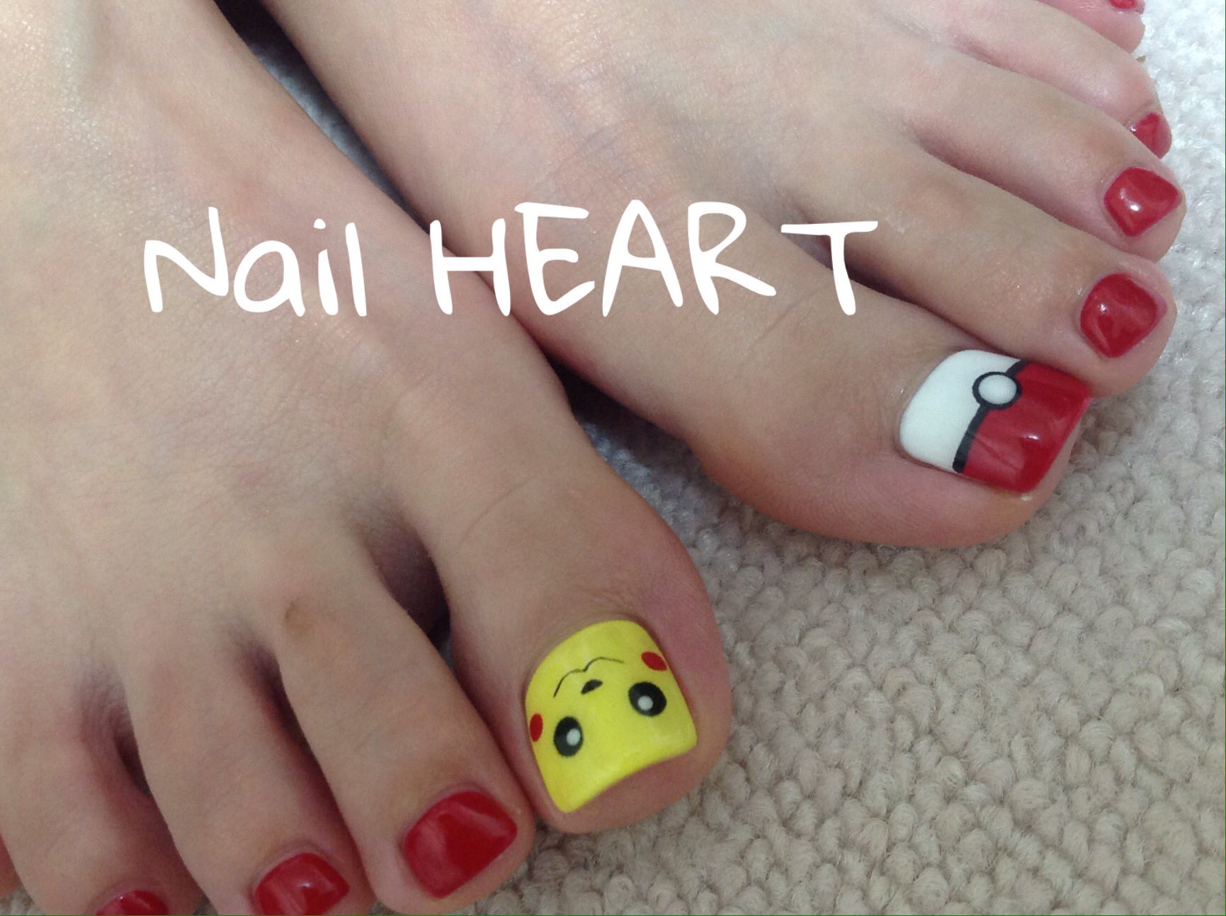 Nail Heart V Twitter 痛ネイル 痛ネイル ネイルハート Nail フットネイル ピカチュウ ポケモン ポケモンgo ポケgo モンスターボール ゲーム スマホゲーム 広島 T Co O0xsh8rloi Twitter