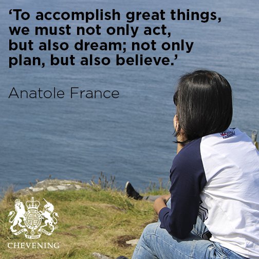 Do you dream about becoming a #Chevening Scholar? Submit your application before 8 November: chevening.org/apply