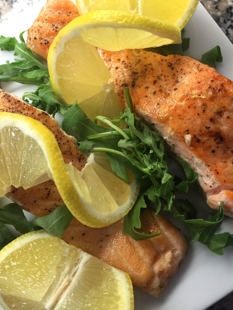 LOT107's tweet photo. Roast Salmon + 2 sides #summerspecials https://t.co/tbaNQJzKS8