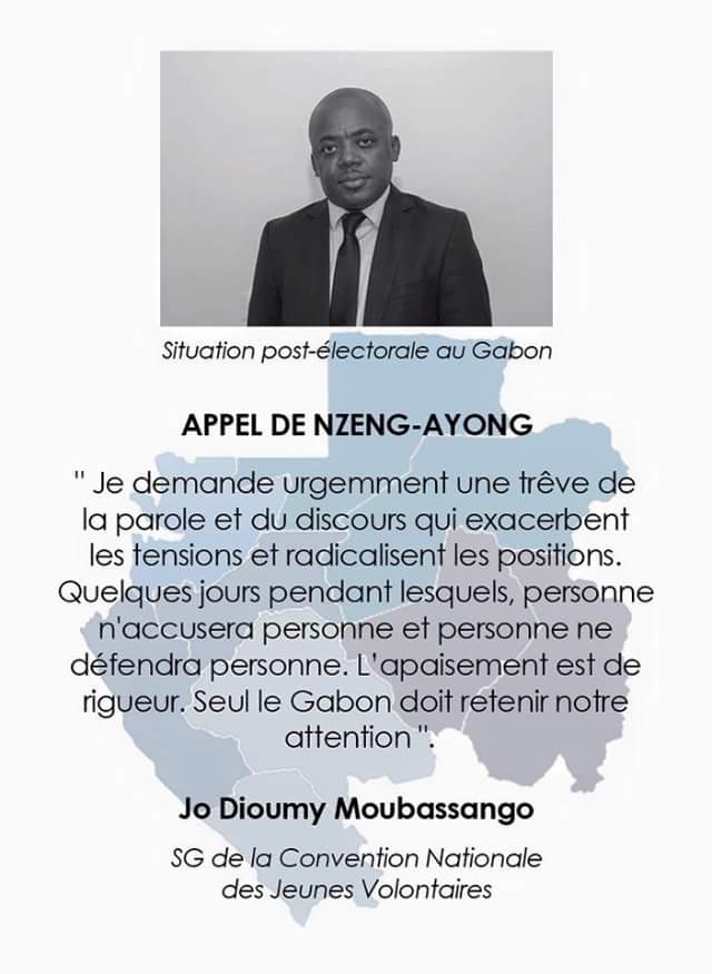 APPEL DE NZENG-AYONG <a href="/AjevAssociation/">L'AJEV Gabon</a> <a href="/lenouveaugabon/">Le Nouveau Gabon</a> <a href="/GabonEconomie/">Gabon Economie</a> <a href="/ImpactGabon/">Impact</a> <a href="/AfricTelegraph/">AfricTelegraph</a>