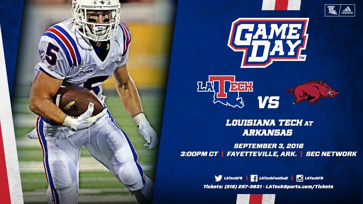 LATechFB's tweet photo. It's GAME DAY!!! Who's ready for some Bulldog football?! #EverLoyalBe 

🐶 vs 🐷 https://t.co/BfWeDaHbEw