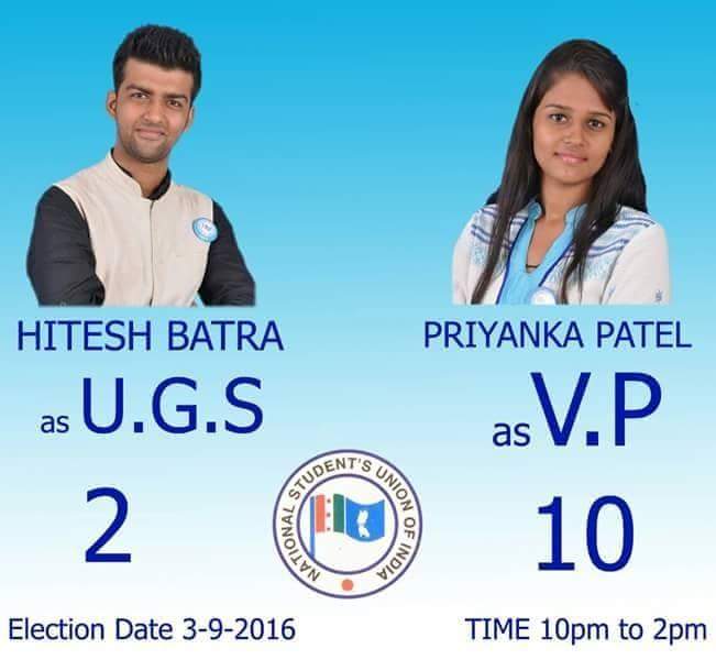 AfzalKhan_INC's tweet photo. @nsui Ki Shaandaar Jeet
M S UNIVERSITY Me CONGRATULATIONS ALL STUDENTS AND NSUI.#NSUI4Change @AmritaDhawan1 https://t.co/ZUJFM3SrX4