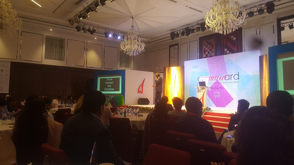 BBFBangladesh's tweet photo. "You don't have to think global, act local; Think Human Act Humane"- Fredrik Härén.
#commsummit2016
#commward2016 https://t.co/8flgbUdxAa