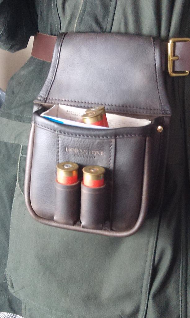 Just finished testing our new waxed distressed leather 25 shell pouch, durable and water repellent on website soon!