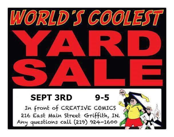 Spidernerd's tweet image. Check out the World's Coolest Yard Sale today at @creativecomics