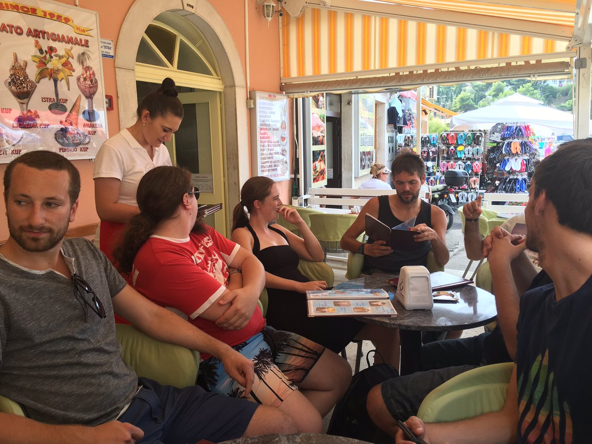 bitfalls's tweet photo. #websc crew totally making some ice cream / coffee shop's day https://t.co/fYNJJlfi5E