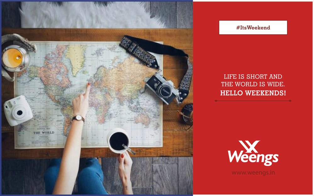 weengsindia's tweet photo. #ItsWeekend
Explore the world to inspire your inner self.
Cheers to the weekends! https://t.co/sn85RwJhSO