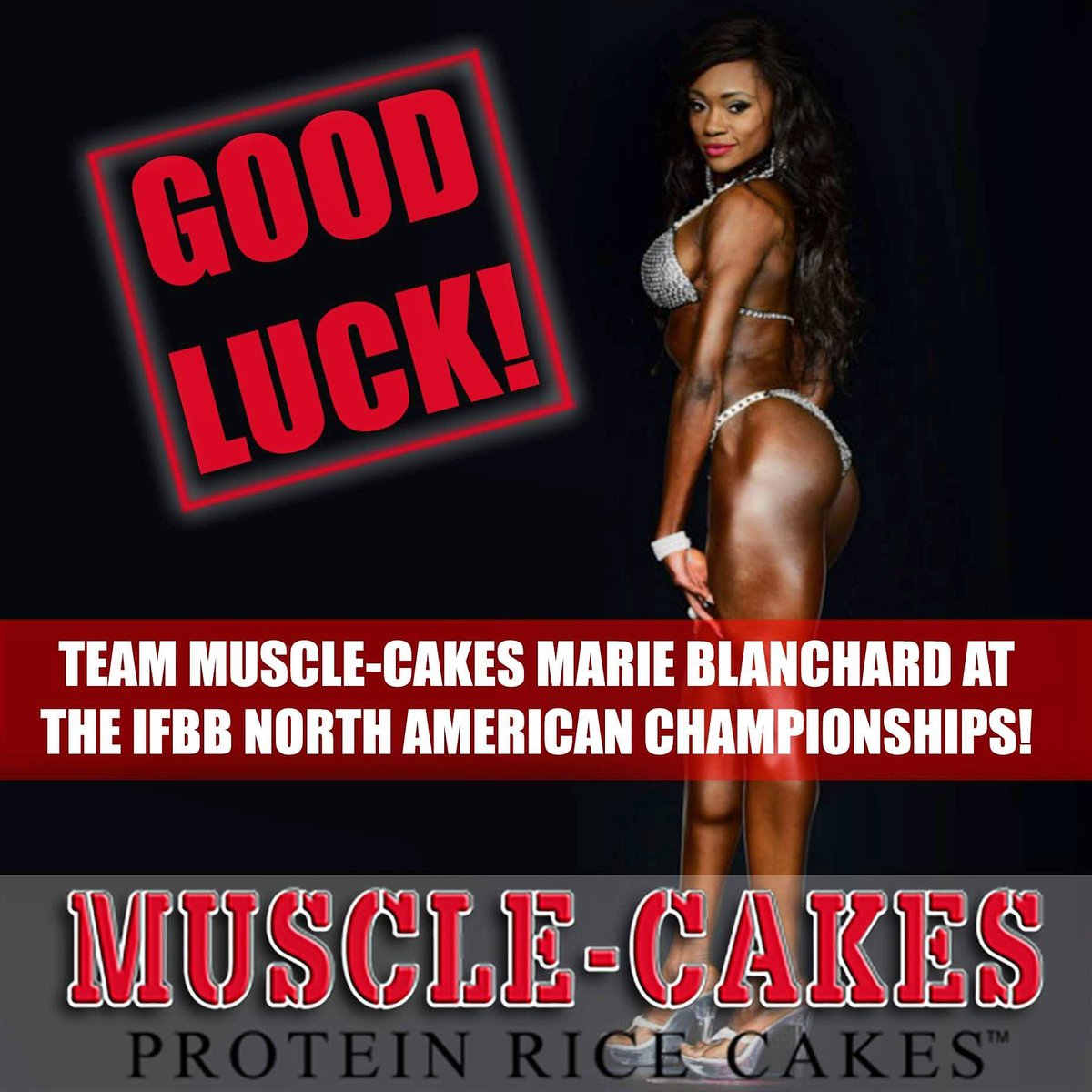 MuscleCakes's tweet photo. Good luck to our feature athlete @Marieblanchard as she competes in the #IFBB #NorthAmericans Championships today! https://t.co/8bMwchlbqj