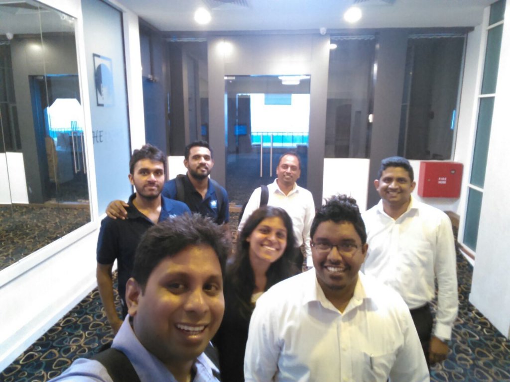 snju89's tweet photo. Just after #enadoc product presentation representing #Sanje Pvt Ltd subsidiary of #TechOneGlobal... With the team. https://t.co/Dvla9slVVr