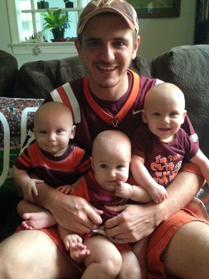 Travis_Dye's tweet photo. Three Hokie triplets enjoying this game #ACCNetwork #LUvsVT https://t.co/xxhrEdYl3g