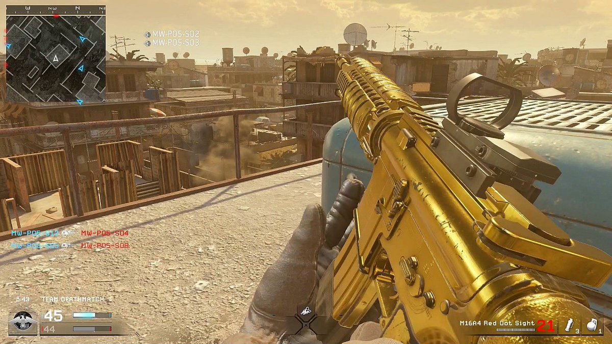 Modern Warfare Remastered Multiplayer: Gold M16 on Backlot Gameplay. https:...