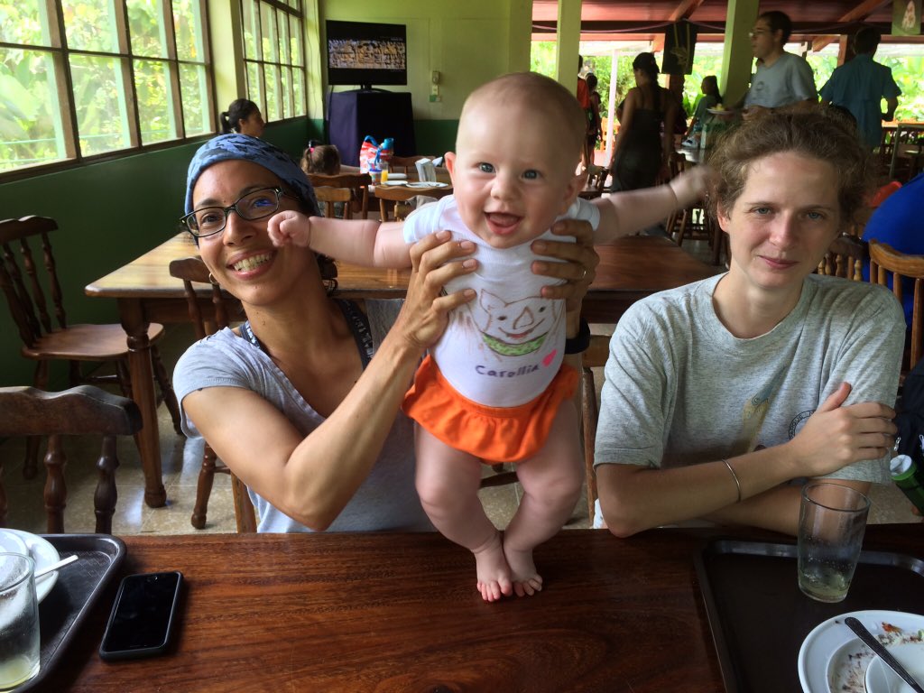 SESantanaM's tweet photo. Baby Hannah sporting her Carollia onesie! #fieldbaby https://t.co/9C8tXuFz5x