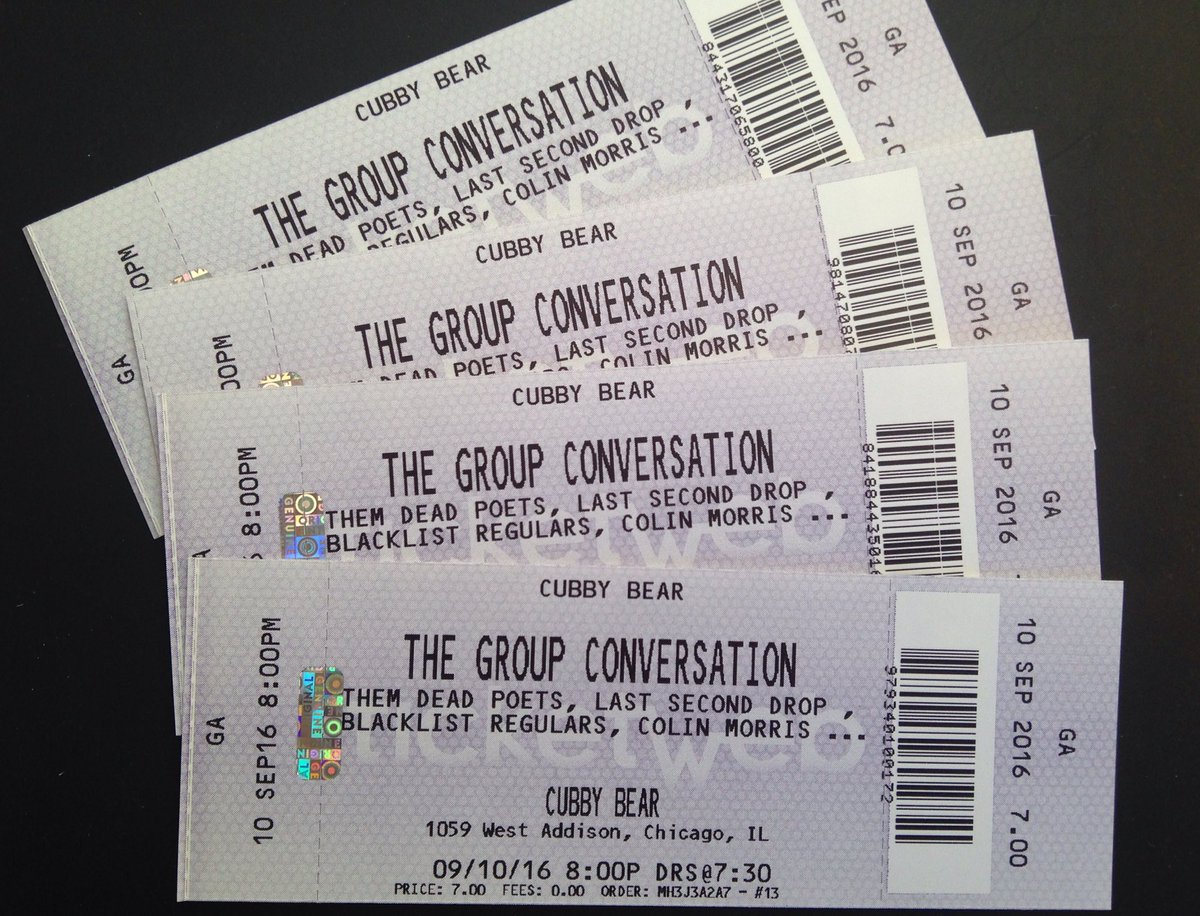 BlacklistReg's tweet image. 10th SEP @cubbybear with @LastSecondDrop @themdeadpoetsband
@swizzlesteve @shoeshineboychi 
Pm bands4 tickets