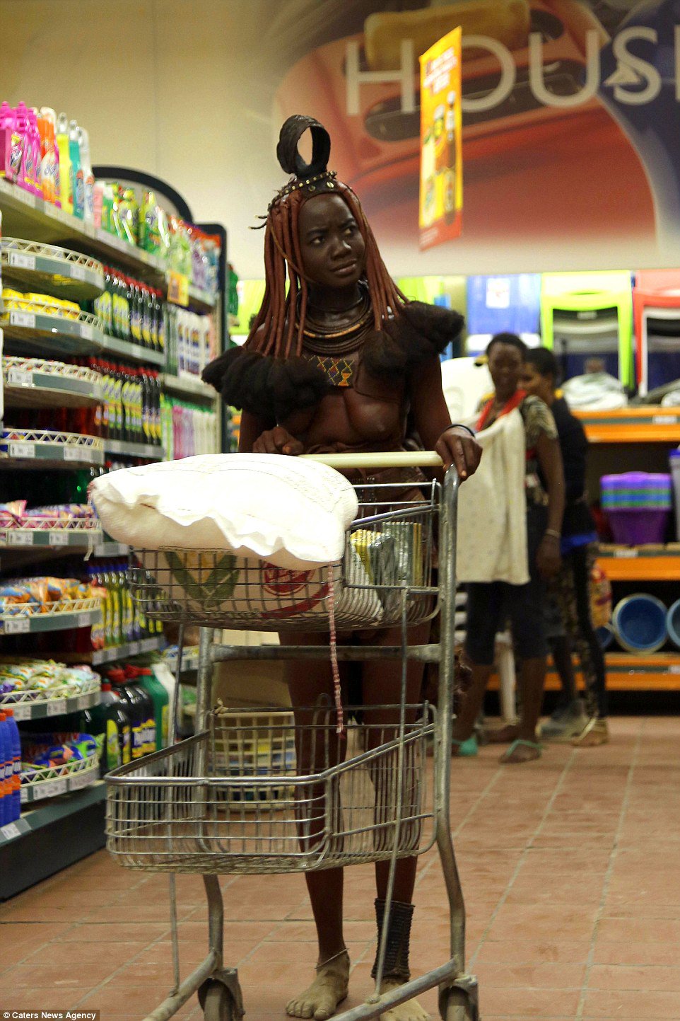 GIDI on X: @iamfatdon: woman leaves customers shocked after she goes shopping  braless in her native attire in Namibia  / X