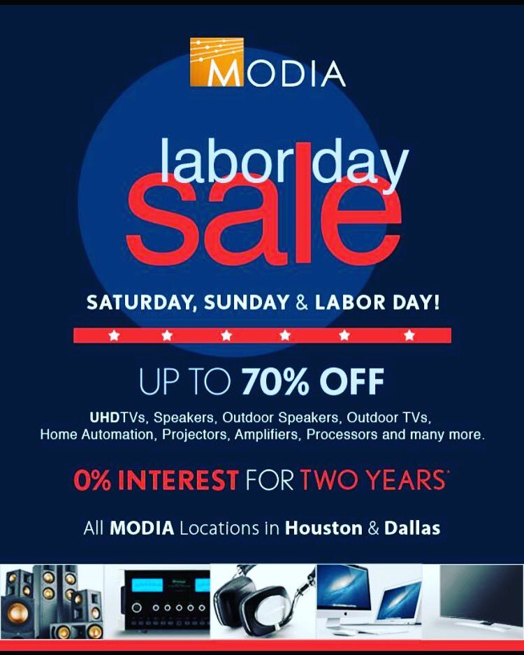 modsculpt's tweet photo. Supporting local businesses! Check out this HUGE sale @Modia in #Houston! #LaborDaySale #luxurybrands #automation https://t.co/IXg7pEg6D9