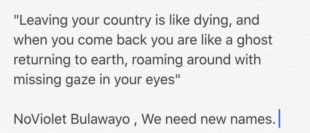 NunuraiNdawana's tweet photo. My #SeptemberBook is #WeNeedNewNames by #NoVioletBulawayo https://t.co/cq27IWN6AY