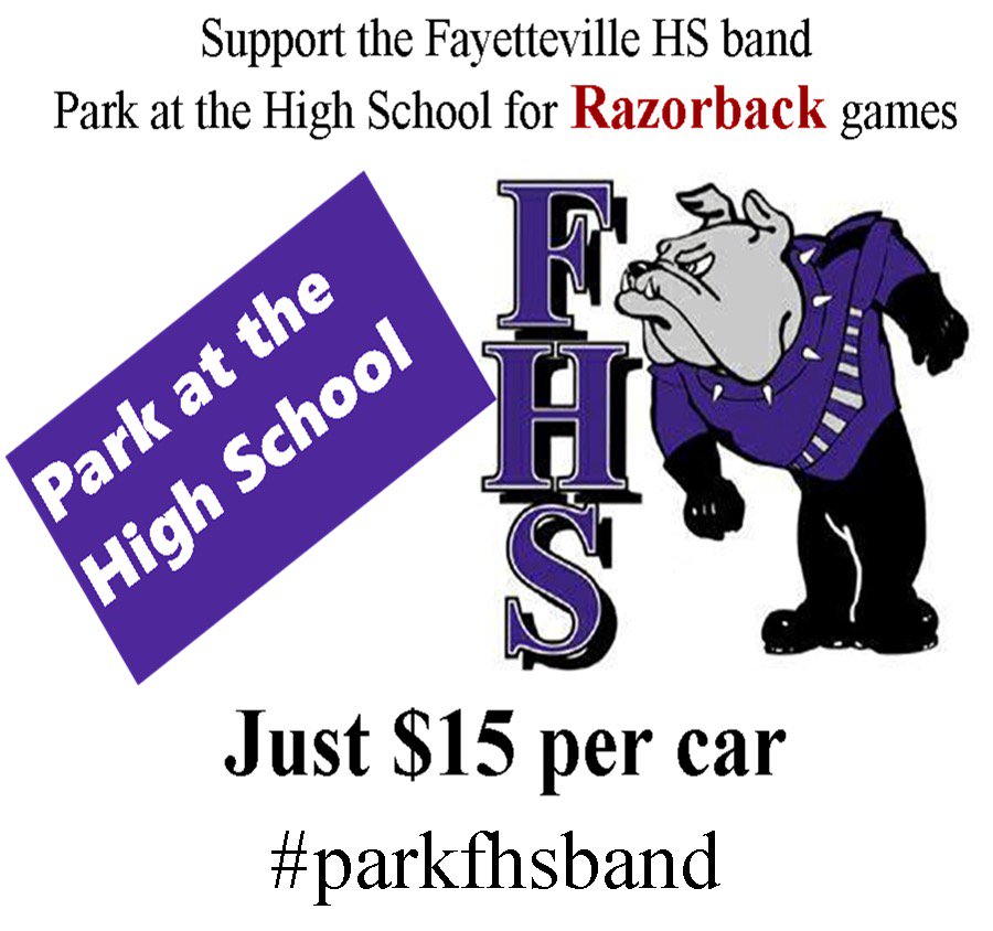 Powerhouse_NWA's tweet photo. Park close and support a band kid..mine! Those instruments &amp; uniforms are expensive #FHSBAND https://t.co/4iDGSdsmFP