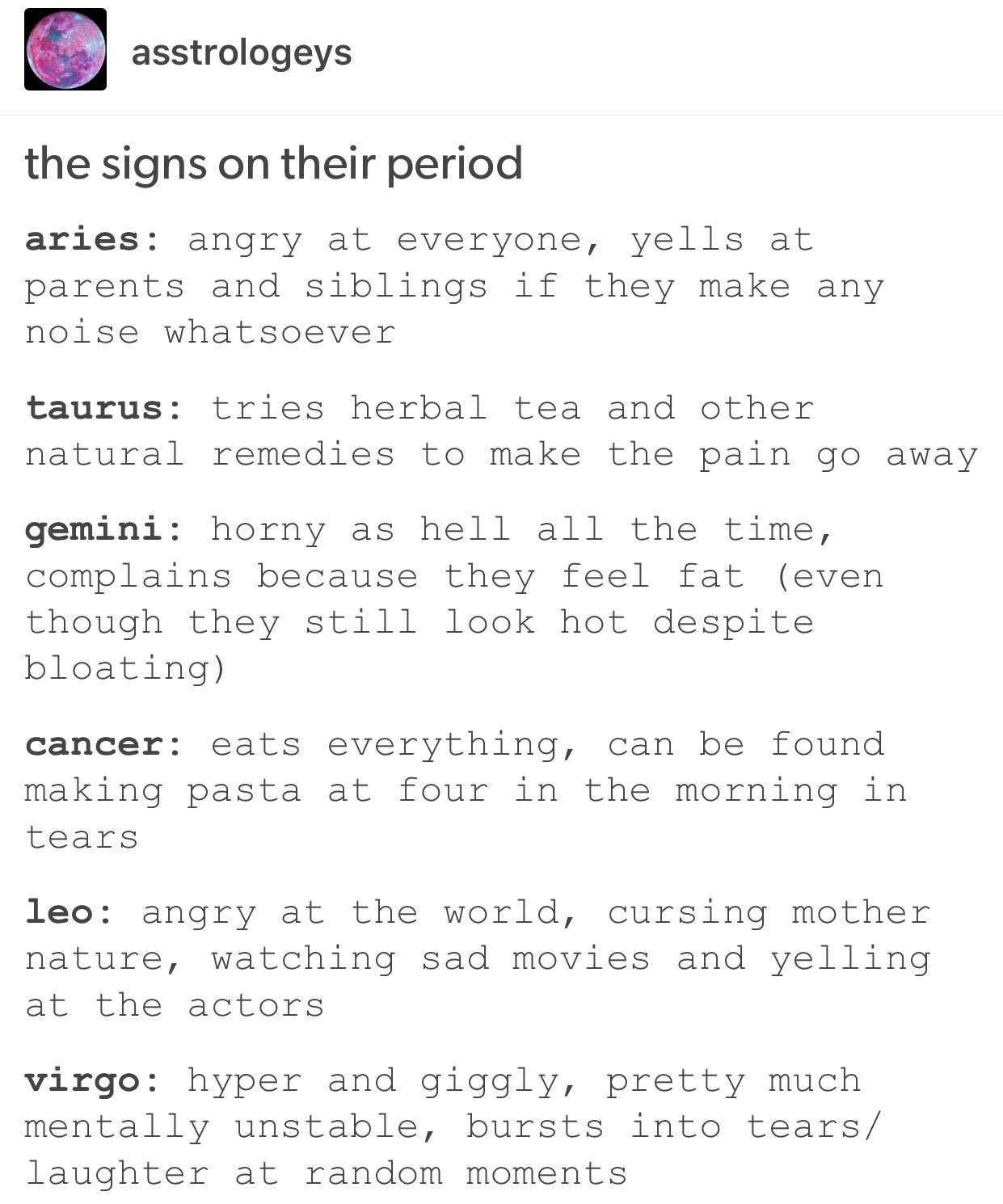 zodiac signs and their days