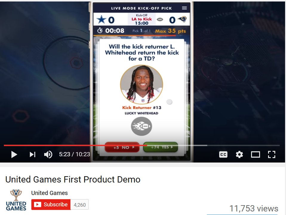 fanfoobaa's tweet photo. United Games product demo is LIVE!  Watch: https://t.co/6JB48yCpxi  Msg me for Beta invite! https://t.co/G2PPkNEw1a