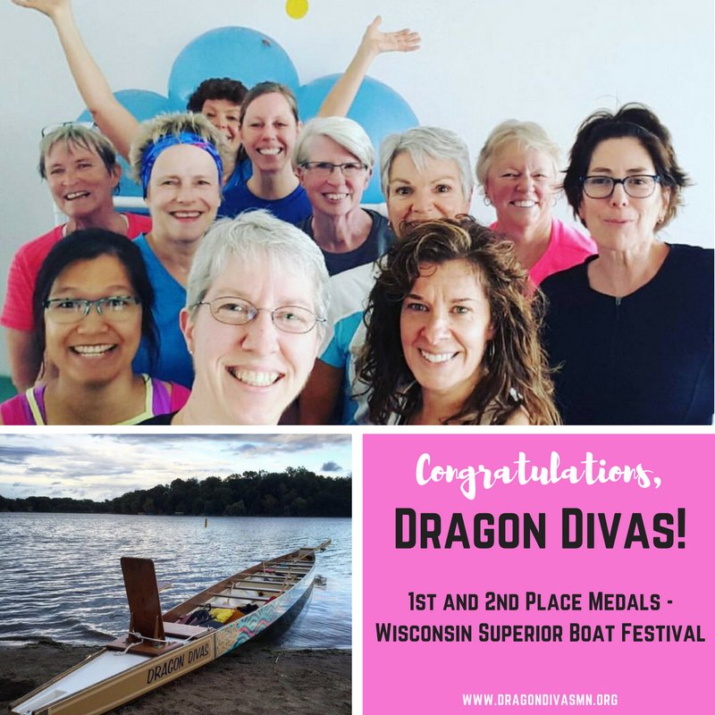 weRowmsp's tweet photo. Congratulations to our @DragonDivas who made a splash in the Lake Superior Dragon Boat Festival! #weRowStrong https://t.co/T3HAttSALh