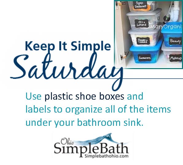 #KeepItSimple Saturday! Try this simple trick to keep the space under your sink in order #organizedbathroom