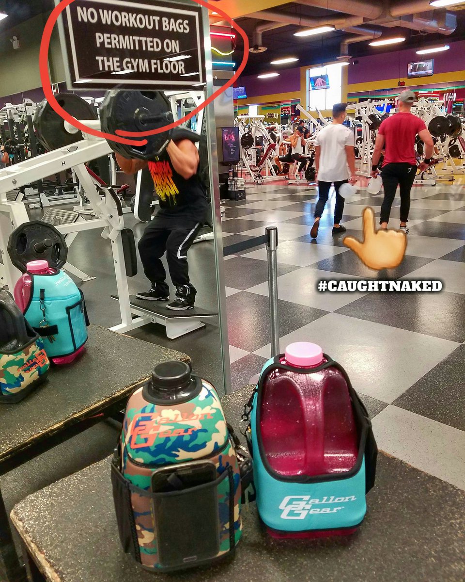 Gallon Gear On Twitter No Workout Bags Permitted On The Gym