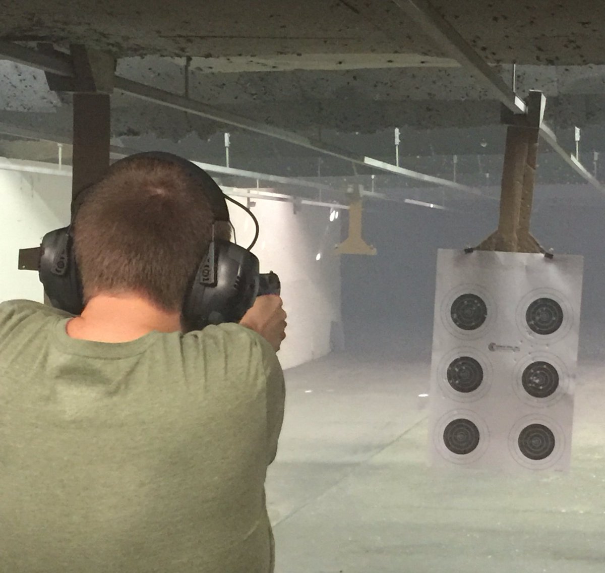 drmikecrouch's tweet photo. Target practice w/ son-in-law, Josh Croom this AM! #rangeusa #9mmBeretta #Glock23 https://t.co/MxJB8XNGBw
