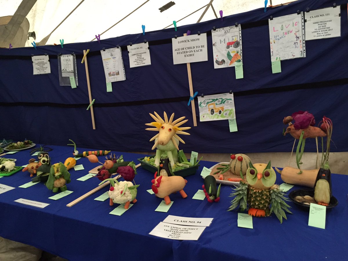 LowickShow's tweet photo. Some great entries in the handicraft &amp; produce tent. Well done to all entrants #LowickShow #Cumbria #LakeDistrict https://t.co/ttjEFZ1zzj