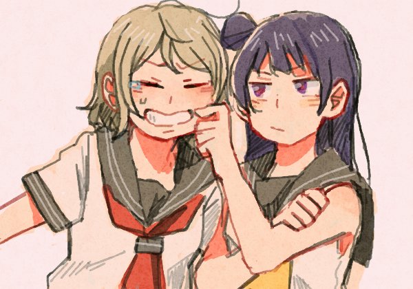 O Xrhsths 3ok Sto Twitter いつも手を引っ張ってくれる先輩が浮かない顔をしていたので頬を引っ張る生意気な後輩の善子ちゃん