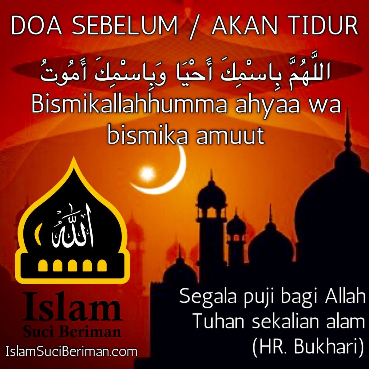 Doa Selamat Malam Islami Kumpulan Doa
