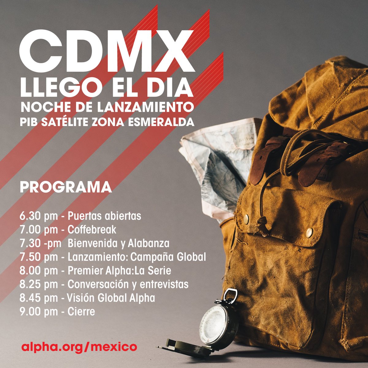 AlphaMxNorte's tweet photo. Aquí está el programa de la Noche de Lanzamiento hoy en @pibsatelite // Te esperamos. #PruebaAlpha https://t.co/eNhiXJoVrs