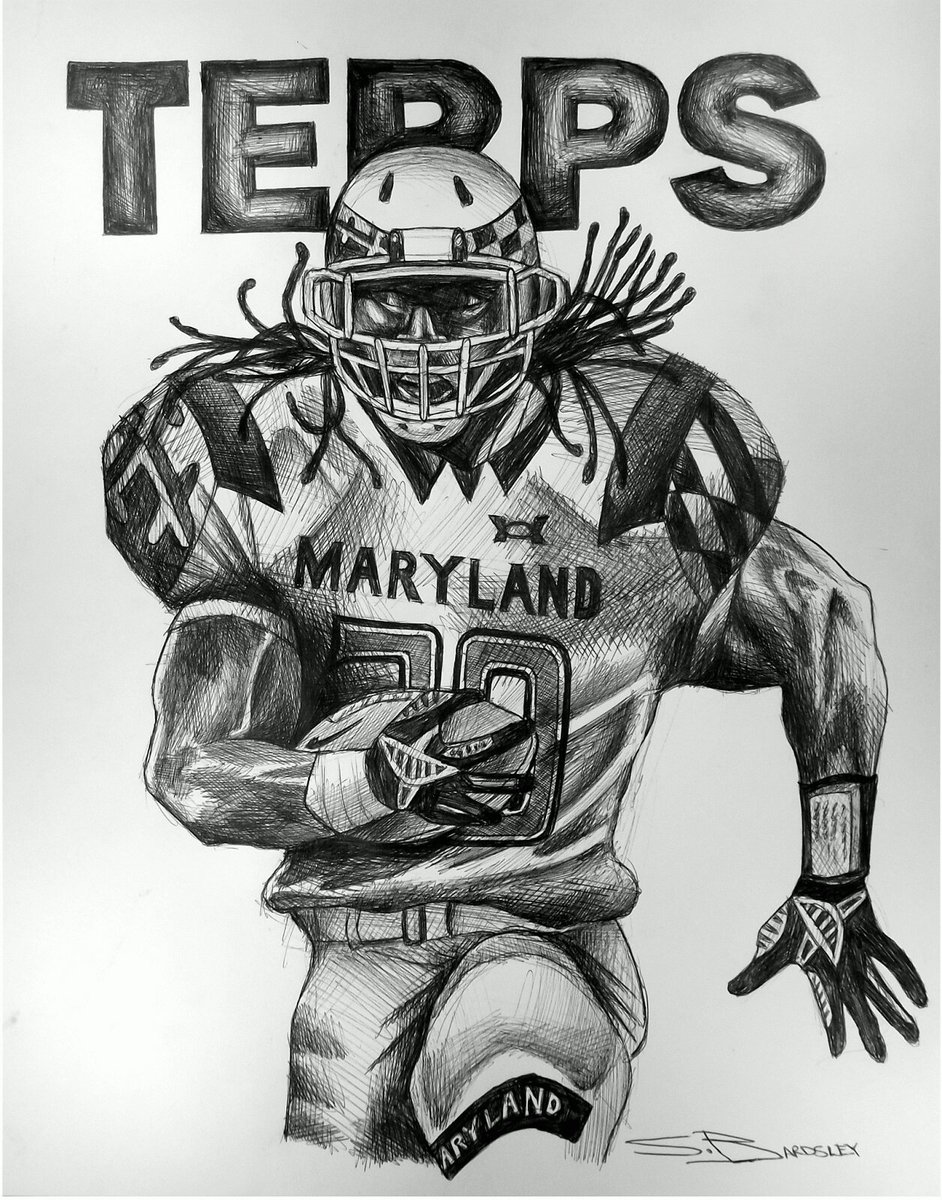 BardsleyArt's tweet photo. HERE WE GO TERPS! Kenny Goins Jr. with the first TD of the Durkin Era! #FearTheTurtle #FTT2016 @TerpsFootball https://t.co/BnAjsy2YgC