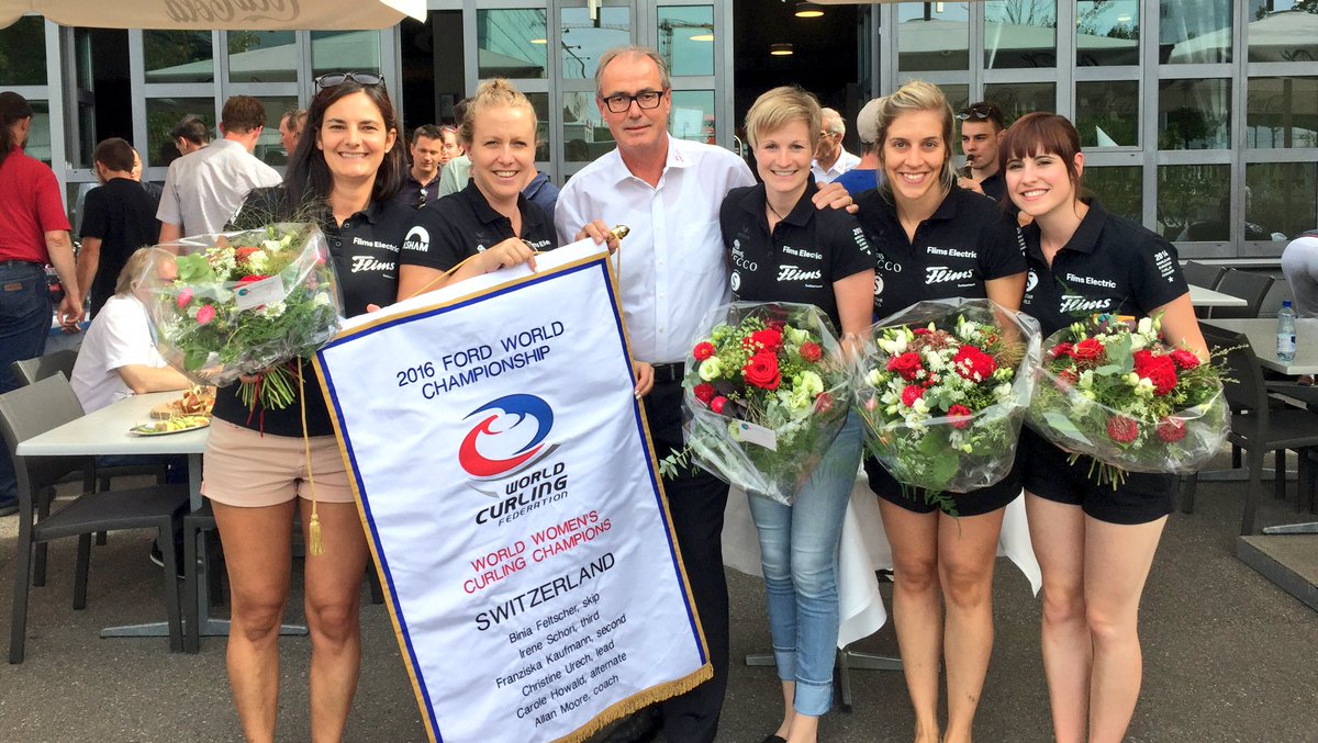 Received our 2nd <a href="/worldcurling/">World Curling</a> flag at @Swizzcurling meeting #drv #curling #WorldChamps #honor #proud #9277467