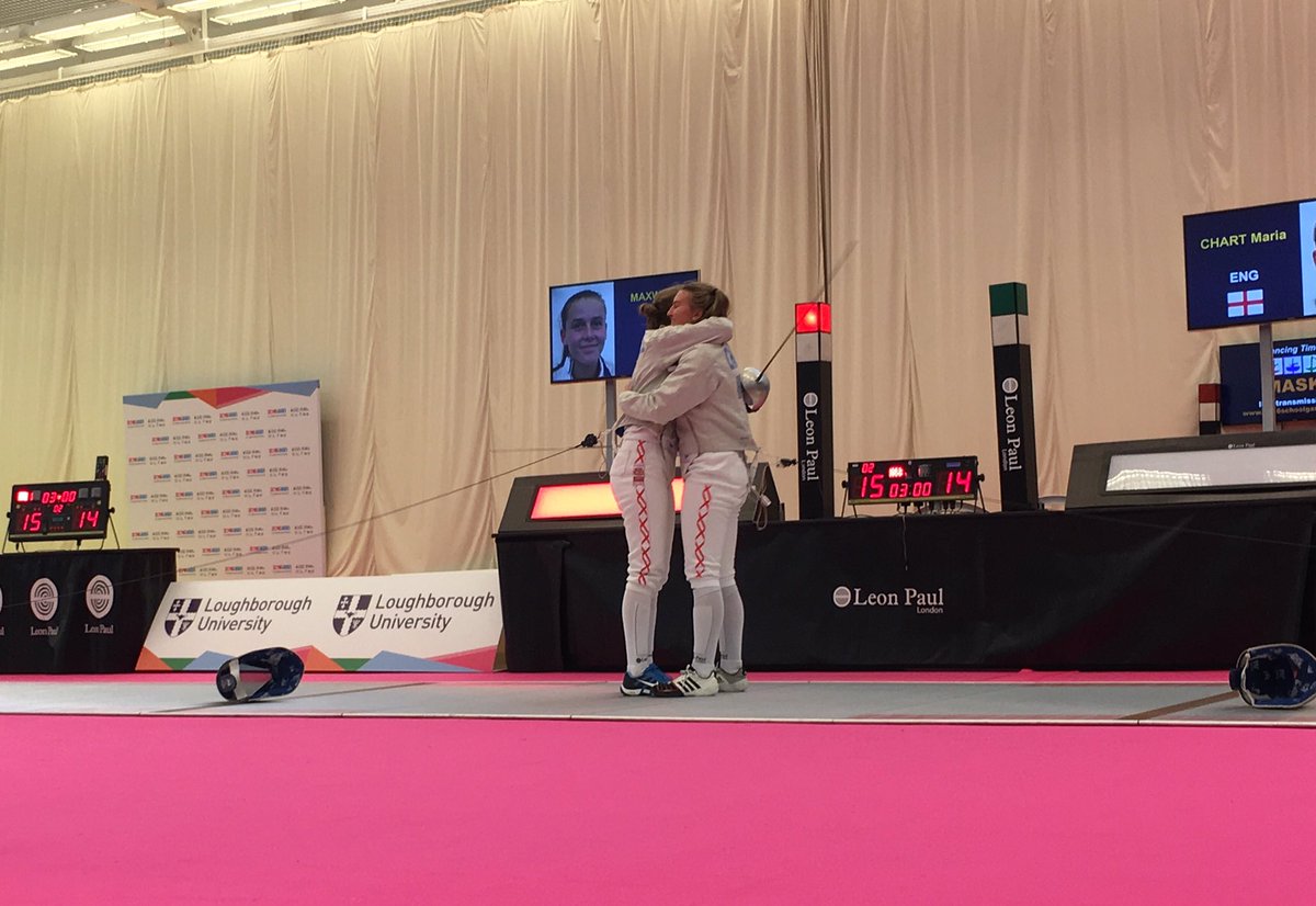 Women's sabre gold and silver medalists and best friends! Well done girls <a href="/cait2020/">Caiti Maxwell</a> <a href="/mchart98/">Maria</a> #2016SG