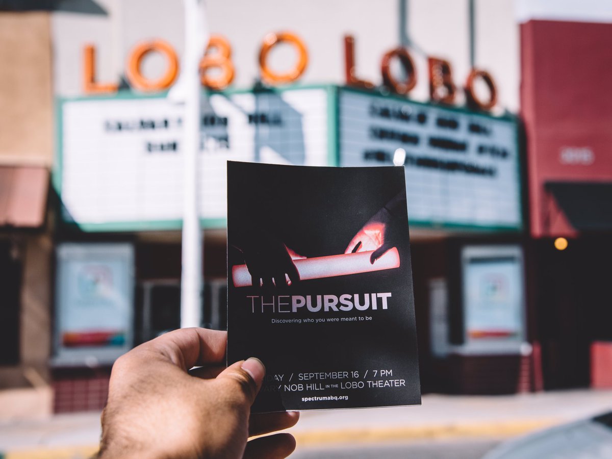 spctrmsm's tweet photo. The Pursuit is happening September 16th at the Lobo Theater! Doors open at 6pm. Invite everyone but bring someone! https://t.co/oucRjMVyXL