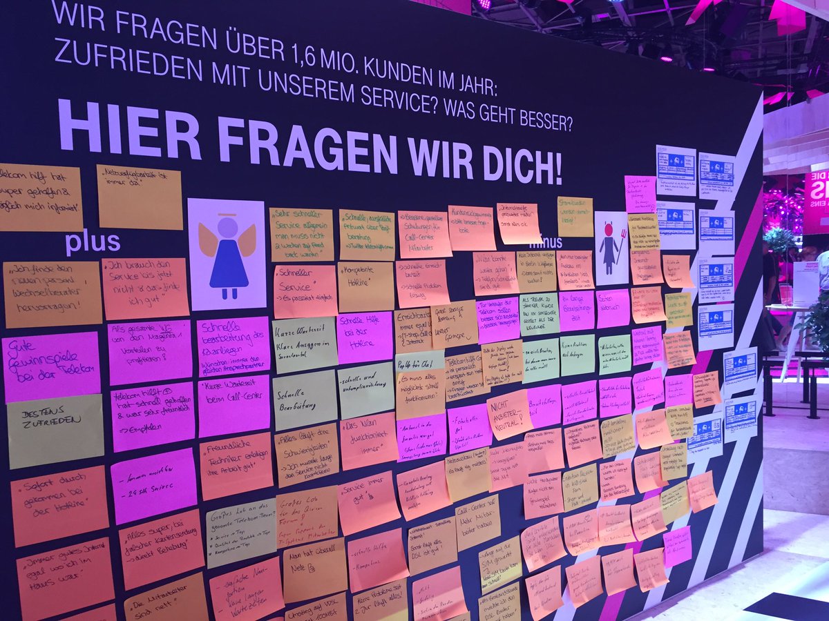 Auch auf der #IFA2016 können Besucher aktiv Feedback geben. #Telekom #telekomwall #telekomerleben