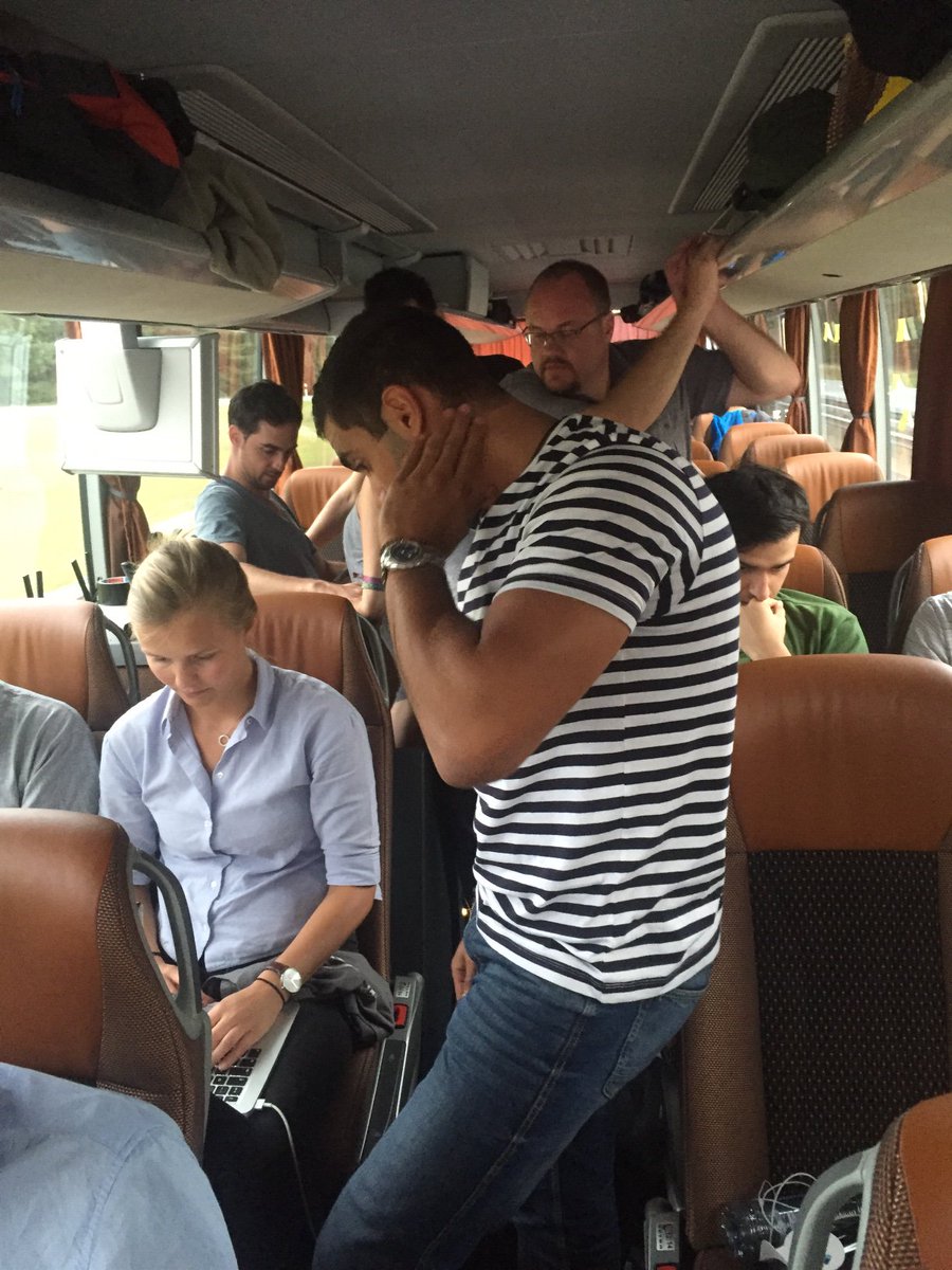 startupbusSwiss's tweet photo. Wonder what it's like to be on #StartupBus Swiss? Here's a quick look into the life on the bus! @TheStartupBus https://t.co/5uUn97Lexy