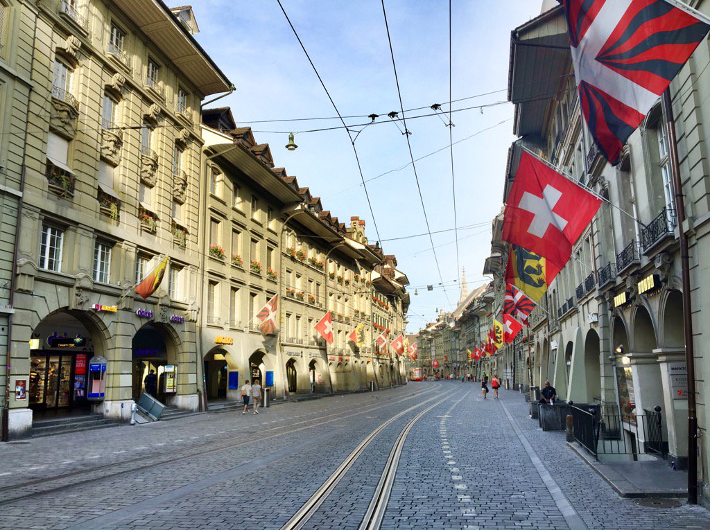 OneRepublic's tweet photo. Bern Switzerland today.  Looking fine as can be (&amp; rather empty). https://t.co/56imwcloW2