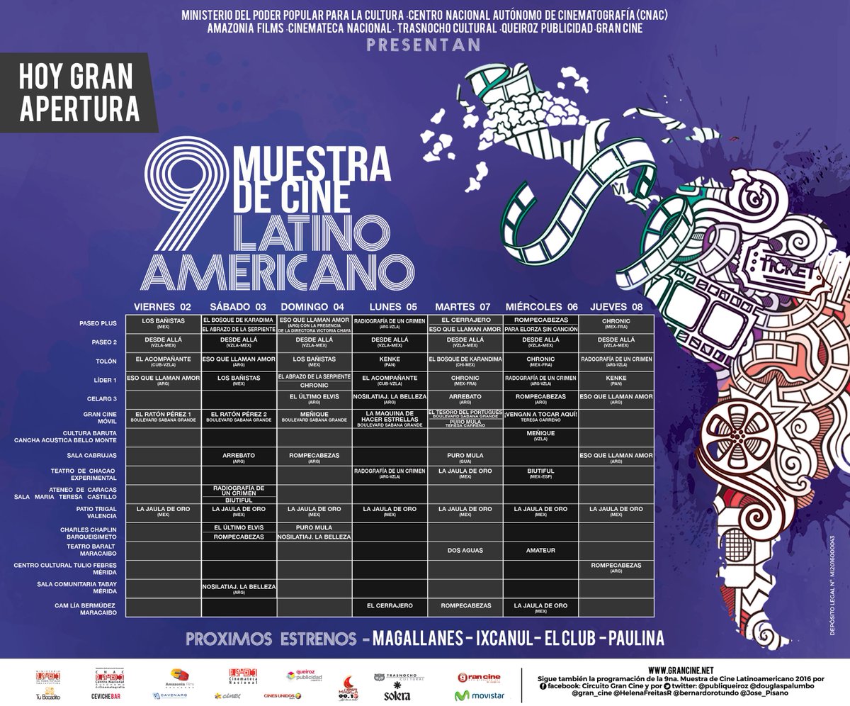 Aquí la programación de la 9na Muestra de Cine Latinoamericano ¡Asiste!