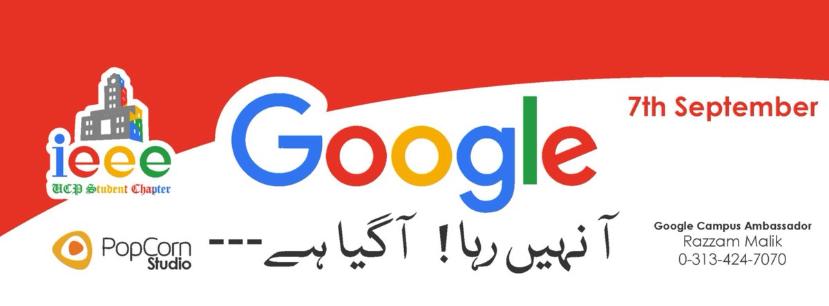 ieeeucpsb's tweet photo. #GoogleIEEEUCPSC #GoogleInPakistan #IEEEUCPSC https://t.co/oVs8DHP1ZK