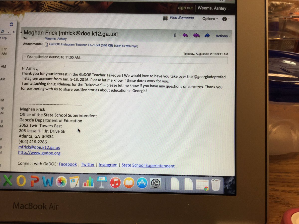 A. Weems (@weemsliteracy) on Twitter photo When you got the email that you're taking over the <a href="/georgiadeptofed/">Georgia Department of Education</a> Instagram! I'm excited! <a href="/got2believeinu/">Gregory Parks</a> #APS When you got the email that you're taking over the <a href="/georgiadeptofed/">Georgia Department of Education</a> Instagram! I'm excited! <a href="/got2believeinu/">Gregory Parks</a> #APS
