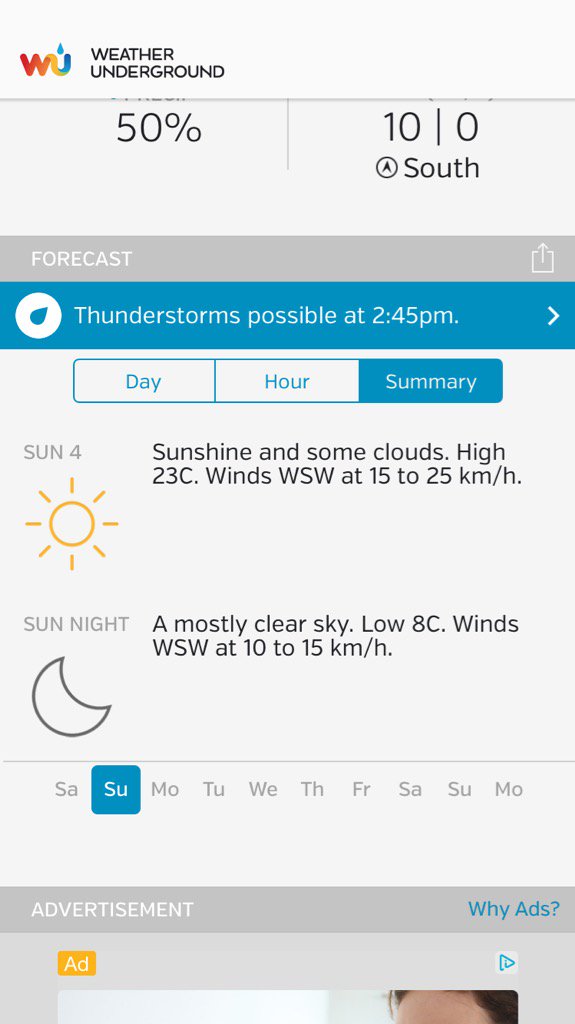 Weather forecast in <a href="/townofned/">Town of Nederland,CO</a> looks AMAZING for tomorrow's ride!@wunderground bit.ly/WUShareTW #nederlandco
