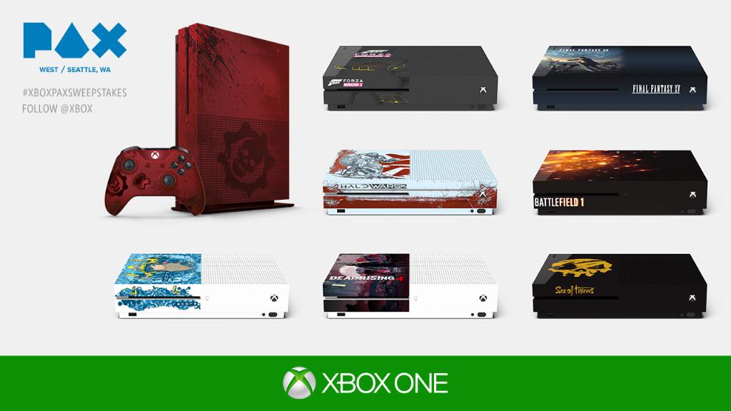 Xbox's tweet image. Follow &amp;amp; RT for your chance to win. #XboxPAXSweepstakes #PAX NoPurchNec. Ends 9/8/16. Rules bit.ly/2c0IWqy