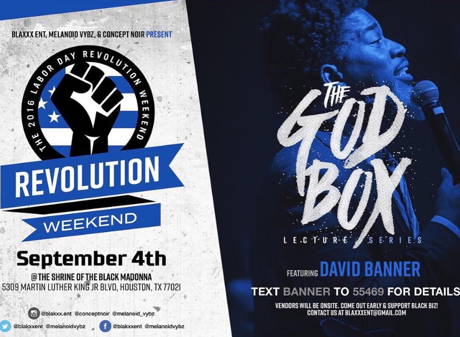 CJKPublishing's tweet photo. Join #DemarcusJones in #houston tomorrow #godbox #davidbanner #revolutionaryweekend https://t.co/Q7gMR4AkhD