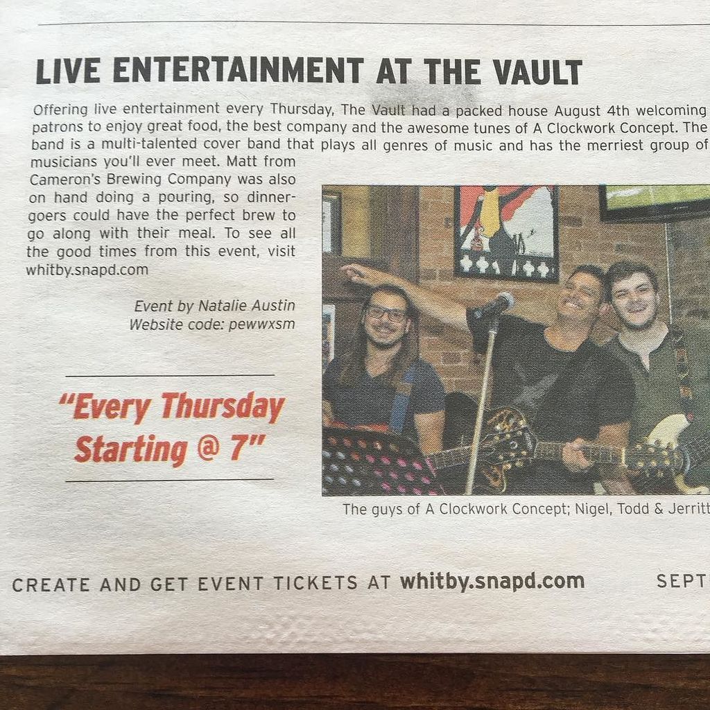 thatACCband's tweet photo. They made it to the papers!! Good job guys!! #snapdwhitby #coverband #aclockworkconcept #l… https://t.co/DcoFWdbq8X https://t.co/69cGuAV0lc