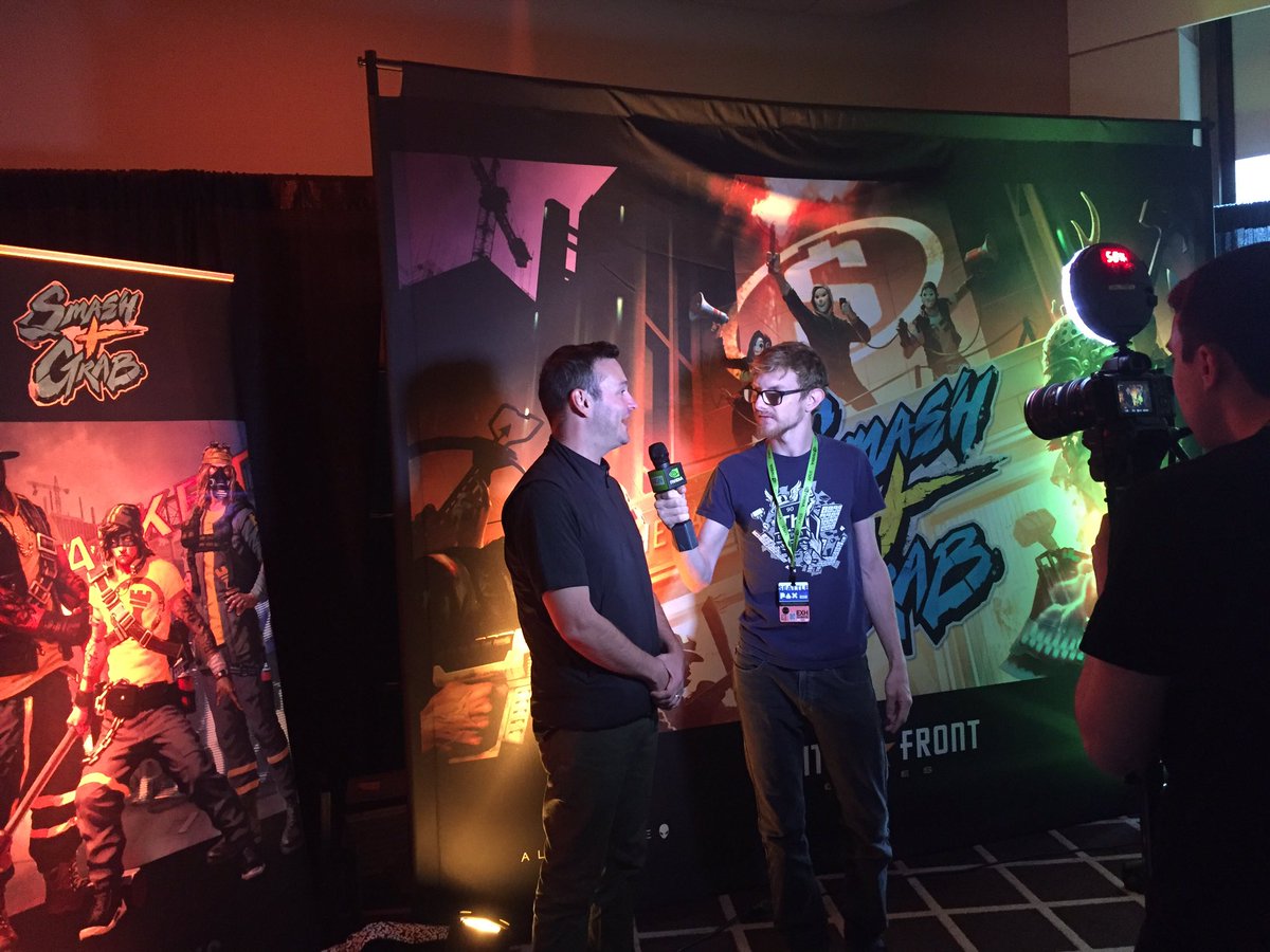 BrydenKeks's tweet photo. Day 2 of #PAXWest is happening! Say hi and get your @SmashGrabGame on in the Juniper room of the Sheraton hotel https://t.co/Cv7t5VT0z0